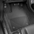 Load image into Gallery viewer, WeatherTech 2016+ Jeep Grand Cherokee / Dodge Durango Front Rubber Mats - Black - Side View