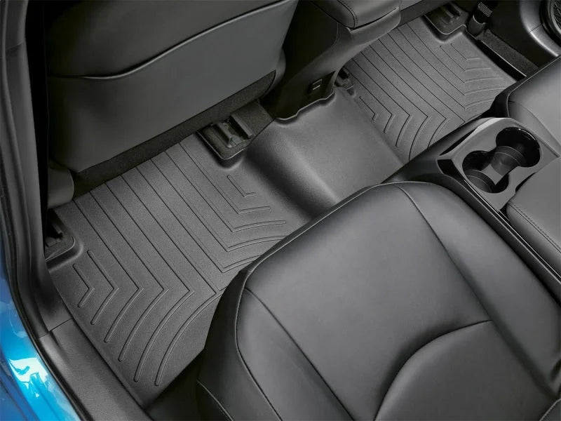 WeatherTech 2016+ Toyota Prius (Works W/Heating Vents Under 1st Row & W/O) Rear FloorLiner - Black - Side View