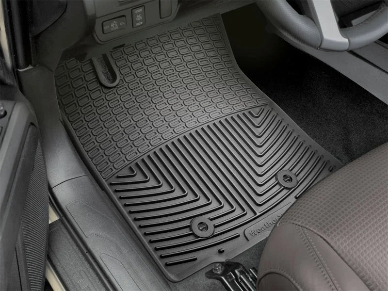 WeatherTech 2016+ Toyota Tacoma Access/Double Cab (A/T Only) Front Rubber Mats - Black - Side View