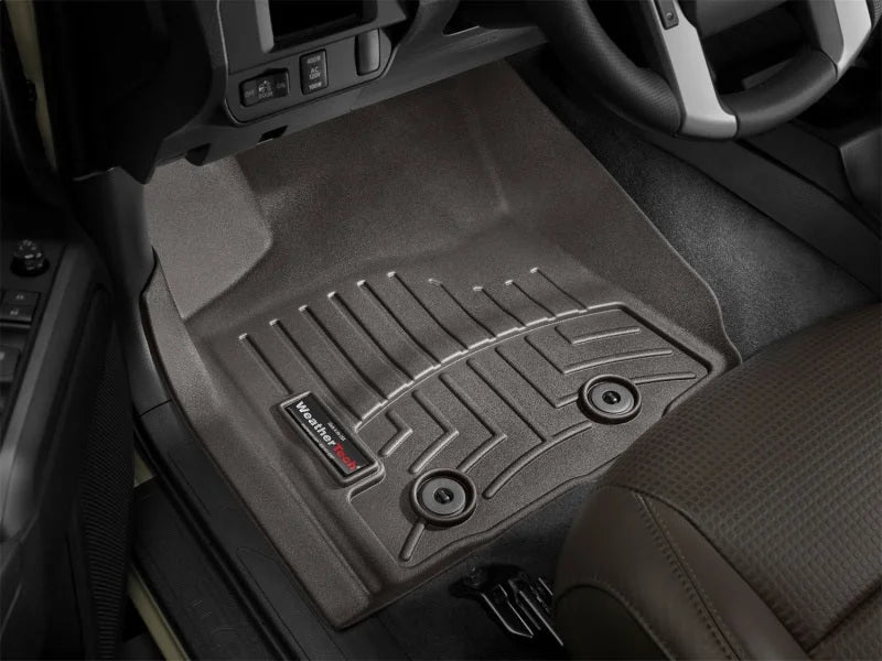 WeatherTech 2016+ Toyota Tacoma Front FloorLiner - Cocoa - Back View