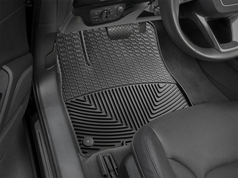 WeatherTech 2017+ Audi Q7 Front Rubber Mats - Black - Back View