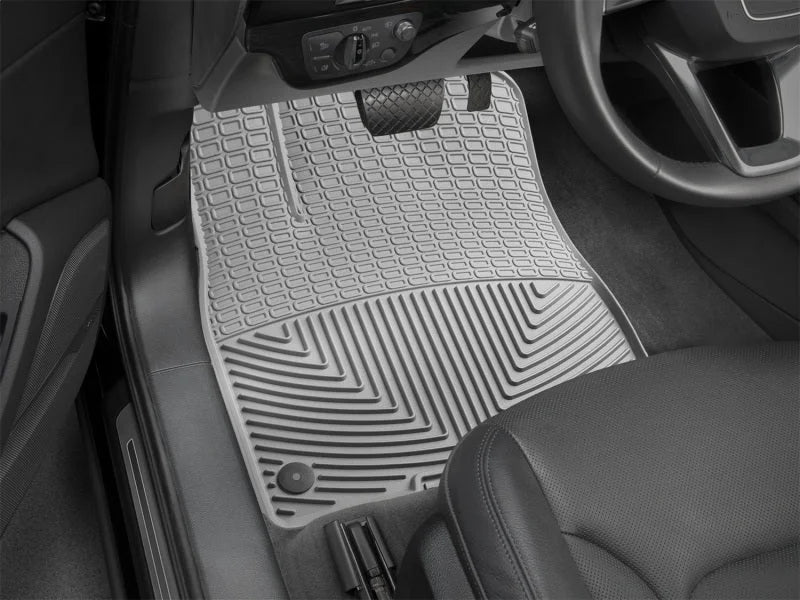 WeatherTech 2017+ Audi Q7 Front Rubber Mats - Grey - Back View
