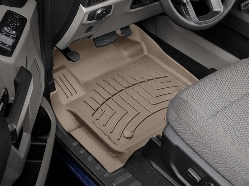 WeatherTech 2017+ Ford F-250/F-350/F-450/F-550 SuperCab/SuperCrew Front FloorLiner HP - Tan - Additional View 5