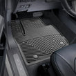 Load image into Gallery viewer, WeatherTech 2017+ Ford F-250/F-350/F-450/F550 (Crew Cab &amp; SuperCab) Front Rubber Mats - Black - Back View