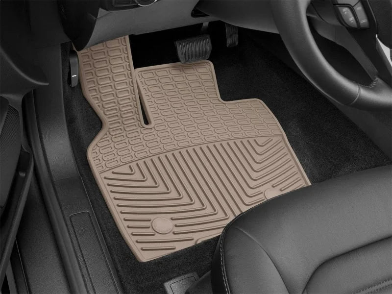 WeatherTech 2017+ Ford Fusion Front Rubber Mats - Tan - Side View