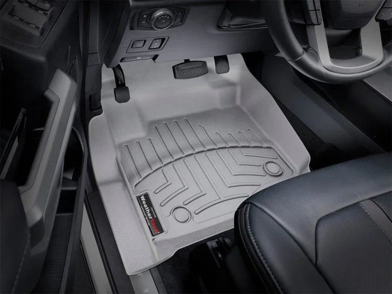 WeatherTech 2017 Ford Super Duty (Super Cab / Crew Cab) Front FloorLiners - Grey - Back View