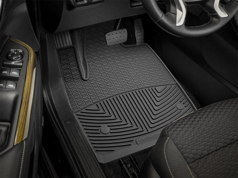 WeatherTech 2017+ GMC Acadia/Acadia Denali Front Rubber Mats - Black - Side View