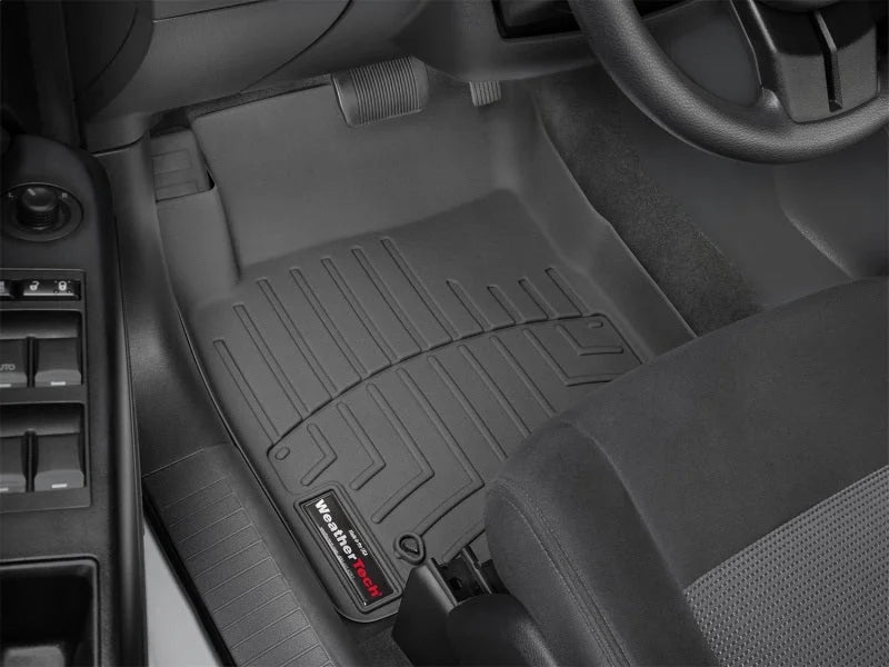 WeatherTech 2017+ Jeep Patriot Front FloorLiner - Black - Installation View