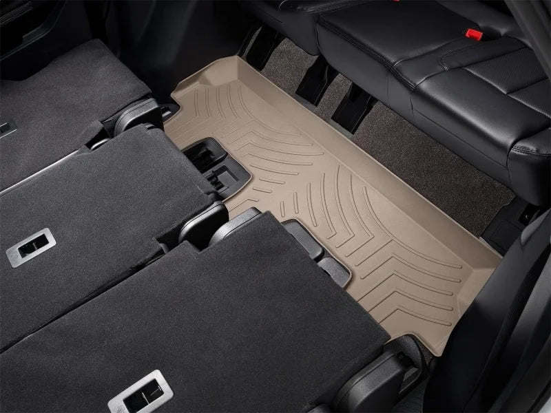 WeatherTech 2018+ Ford Expedition/Lincoln Navigator (2nd Row Bench Seats) Rear FloorLiner - Tan - Back View