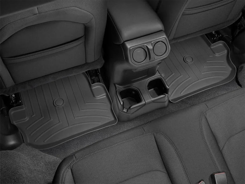 WeatherTech 2018+ Jeep Wrangler JL Rear FloorLiner - Black (2 Piece Liner) - Side View