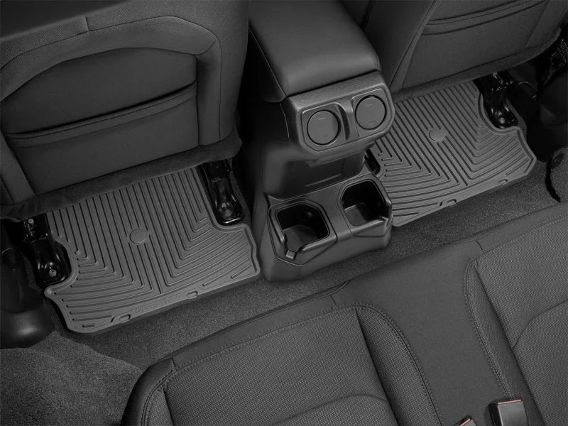 WeatherTech 2018+ Jeep Wrangler Rear Rubber Mats - Black - Side View