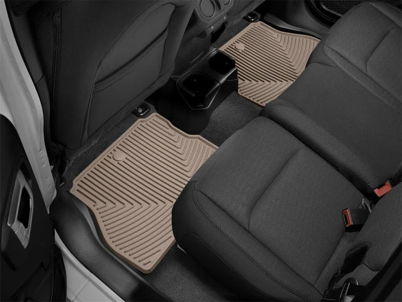 WeatherTech 2018+ Jeep Wrangler Rear Rubber Mats - Tan - Side View