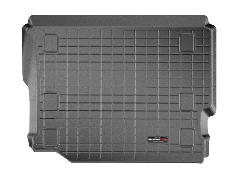 WeatherTech 2018+ Jeep Wrangler Unlimited JL w/o Subwoofer Cargo Liners - Black - Side View