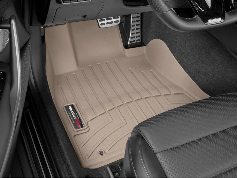 WeatherTech 2018+ Kia Stinger Front FloorLiner - Tan - Side View