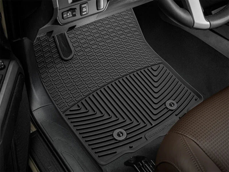 WeatherTech 2018+ Toyota Tacoma Front Rubber Mats - Black - Side View
