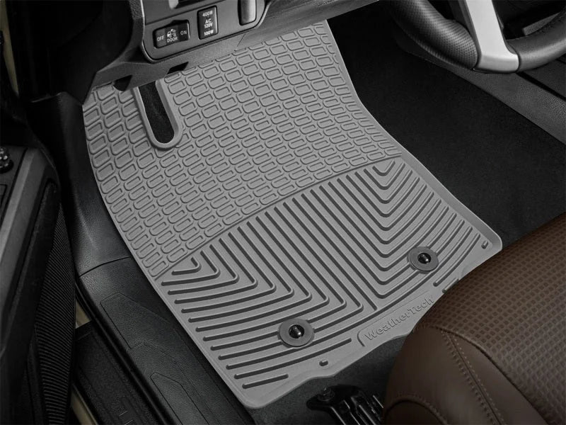 WeatherTech 2018+ Toyota Tacoma Front Rubber Mats - Grey - Side View