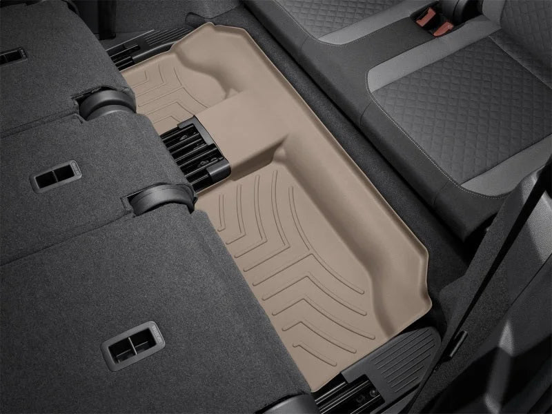 WeatherTech 2018+ Volkswagen Tiguan Rear FloorLiner - Tan (Fits 7 Passenger Models Only) - Side View