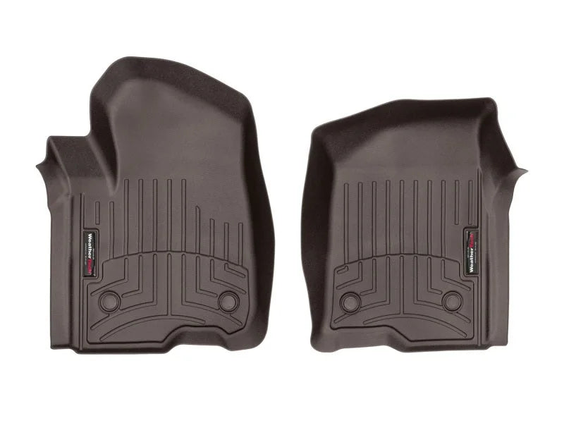WeatherTech 2019+ Chevrolet Silverado 1500 Crew Cab Front FloorLiner - Cocoa - Main Product View