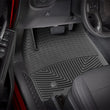 Load image into Gallery viewer, WeatherTech 2019+ Chevrolet Silverado 1500 Crew Cab Front Rubber Mats - Black - Side View