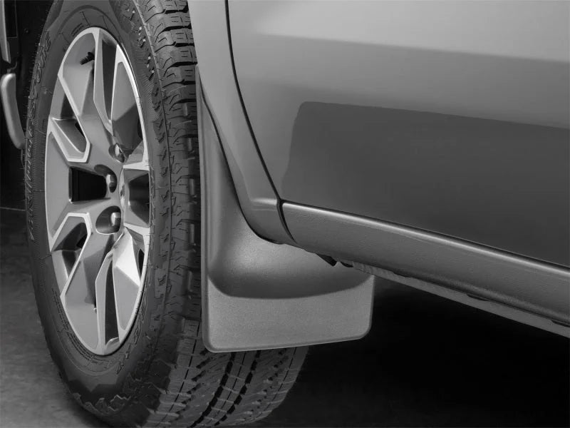 WeatherTech 2019+ Chevrolet Silverado 1500 Crew Cab No Drill MudFlaps - Black - Side View