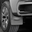 Load image into Gallery viewer, WeatherTech 2019+ Chevrolet Silverado 1500 Crew Cab No Drill MudFlaps - Black - Side View