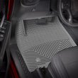 Load image into Gallery viewer, WeatherTech 2019+ Chevrolet Silverado 1500 Crew Cab Front Rubber Mats - Grey - Side View