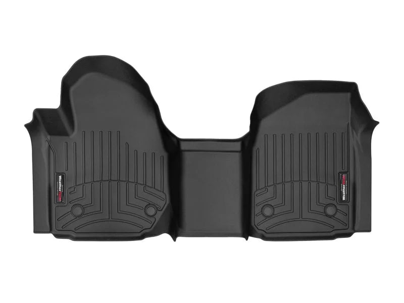 WeatherTech 2019+ Chevrolet Silverado 1500 / GMC Sierra (Regular Cab) Front Vinyl FloorLiner - Black - Main Product View