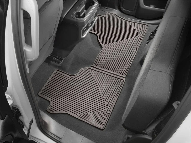 WeatherTech 2019+ Chevrolet Silverado 1500 Rear Rubber Mats - Cocoa - Side View