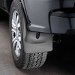 Load image into Gallery viewer, WeatherTech 2019+ Ford Ranger No Drill Rear Mudflaps - Black - Side View