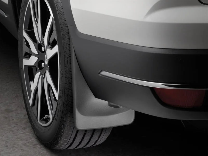WeatherTech 2019+ Honda Pilot Rear No Drill MudFlaps - Black - Side View