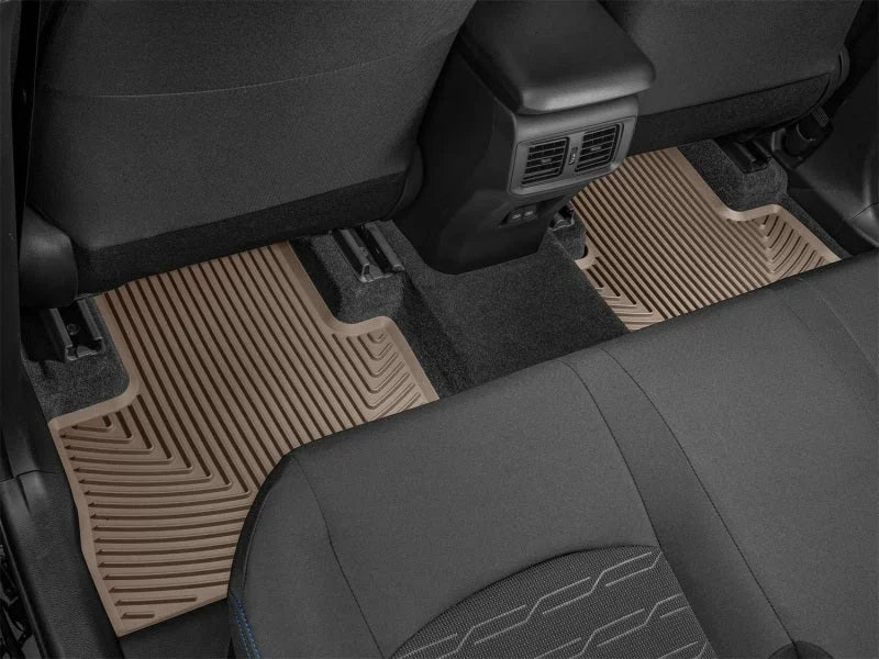 WeatherTech 2019+ Toyota Rav4 Rear Rubber Mats - Tan - Side View