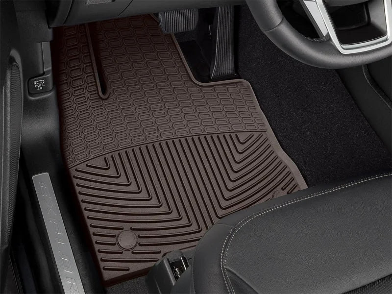 WeatherTech 2020+ Ford Explorer Front Rubber Mats - Cocoa - Side View