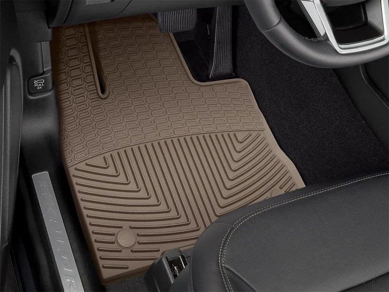 WeatherTech 2020+ Ford Explorer Front Rubber Mats - Tan - Side View