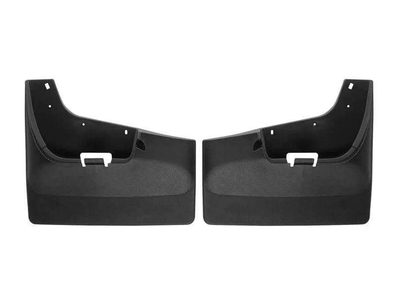 WeatherTech 2020+ GMC Sierra 2500HD/3500HD Rear No Drill Mudflaps - Black - Main Product View