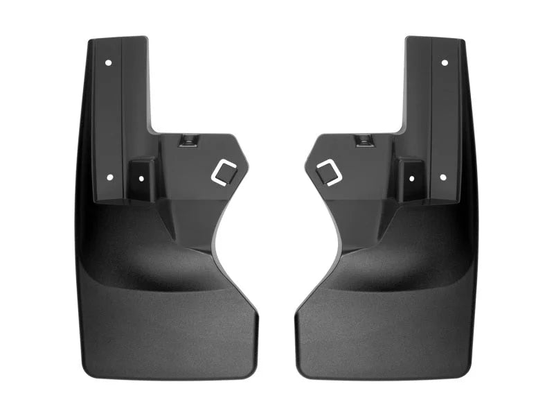 WeatherTech 2020+ Jeep Gladiator Overland/Sport No Drill Mudflaps - Black - Main Product View