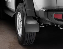 Load image into Gallery viewer, WeatherTech 2020+ Jeep Gladiator Overland/Sport No Drill Mudflaps - Black - Side View