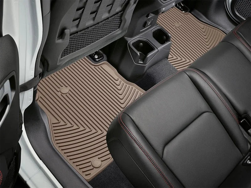 WeatherTech 2020+ Jeep Gladiator Rear Rubber Mats - Tan - Side View