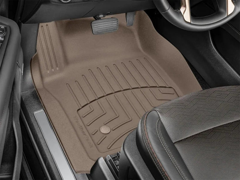 WeatherTech 2021+ Cadillac Escalade ESV Front FloorLiner HP - Tan - Installation View