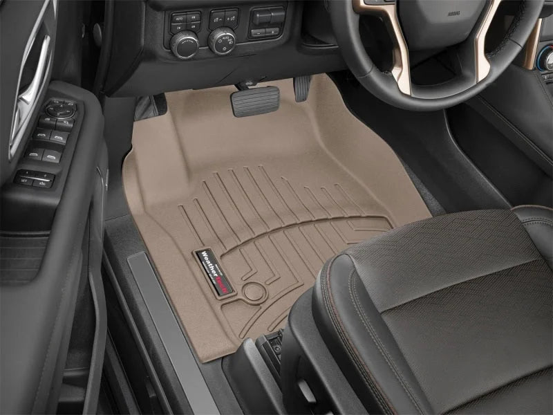 WeatherTech 2021+ Chevrolet Suburban Front FloorLiner - Tan - Side View