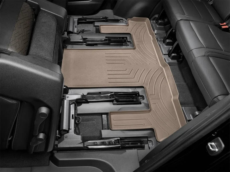 WeatherTech 2021+ Chevrolet Tahoe Rear (3rd Row) FloorLiner - Tan - Side View