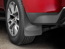 Load image into Gallery viewer, WeatherTech 2021+ Chevy Suburban Rear No Drill Mudflaps - Black - Side View
