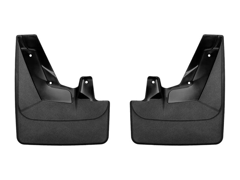 WeatherTech 2021+ Chevy Suburban(except w/Power retractable step) Front No Drill Mudflaps - Black - Main Product View