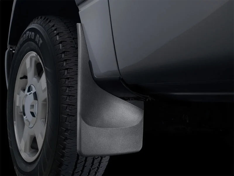 WeatherTech 2021+ Ford F-150 Raptor (Incl. 37 Perf. Pkg) No Drill Front & Rear Mudflaps - Black - Main Product View