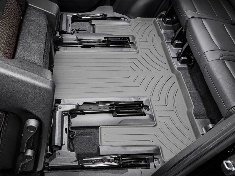 WeatherTech 2021+ GMC Yukon (incl. Denali) 2nd Row FloorLiner HP - Grey (Bucket Seating) - Additional View 11