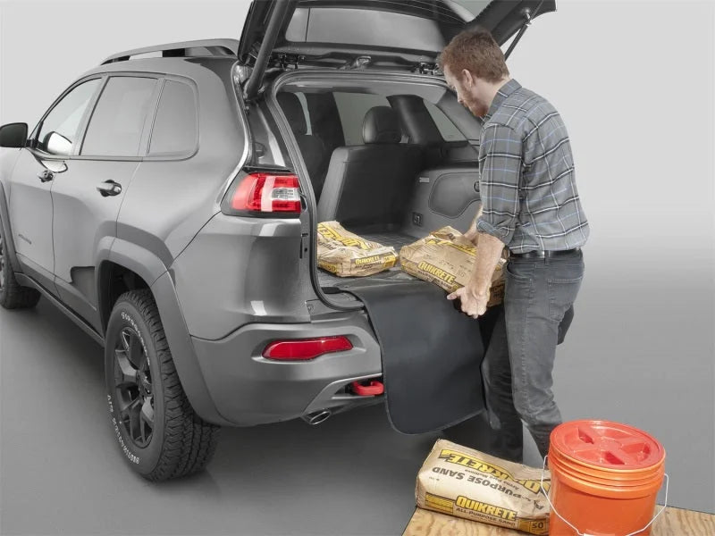WeatherTech 2022+ Jeep Grand Wagoneer Cargo Liner - Black (w/ Bumper Protector) - Installation View