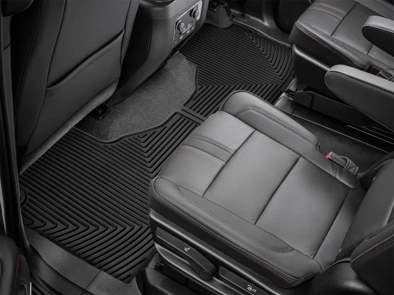 WeatherTech 21+ Cadillac Escalade Rear Rubber Mats - Black - Side View