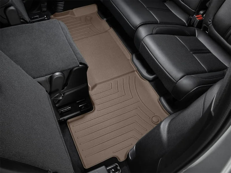 WeatherTech 22-23 Jeep Grand Wagoneer/Wagoneer Rear 3rd Row Rubber Mats - Tan (8 Passenger) - Back View