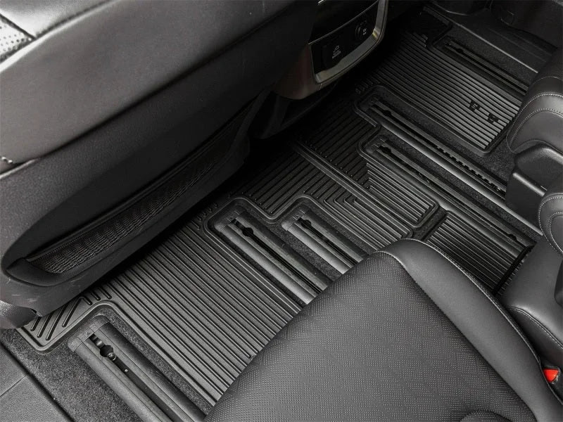 WeatherTech 22-26 Kia Carnival 2nd Row Rear All-Weather Floor Mats - Black - Side View