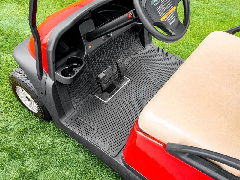 WeatherTech 23-24 EZGO RXV/Valor Flat Box Golf Cart Mat - Black (FLAT BOX) - Side View