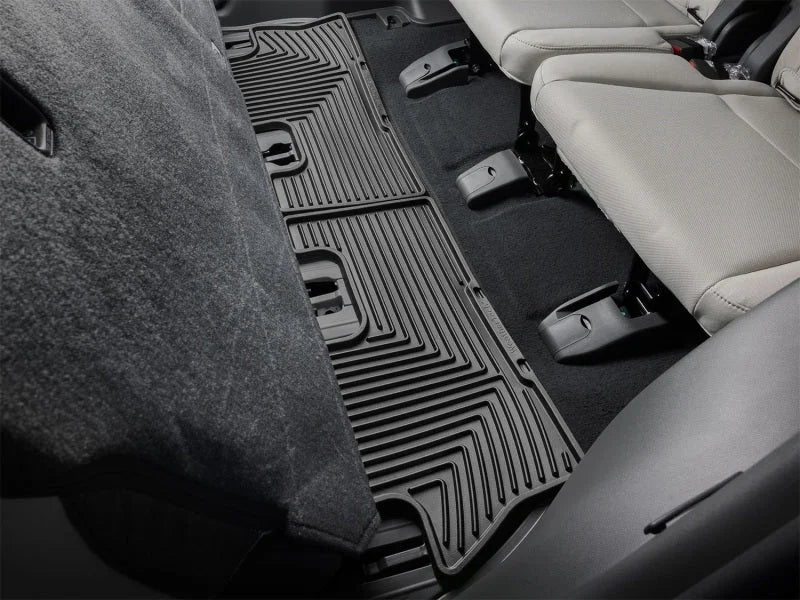 WeatherTech 24-26 Hyundai Santa Fe 2nd Row Rear All-Weather Floor Mats - Black - Side View